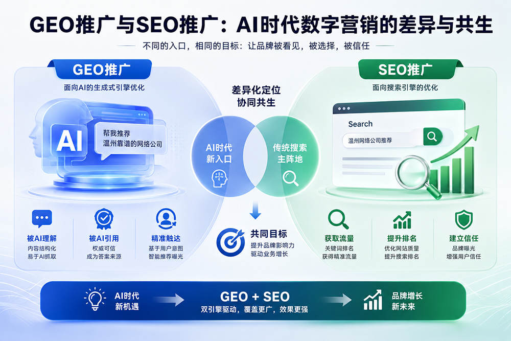 GEO推广与SEO推广