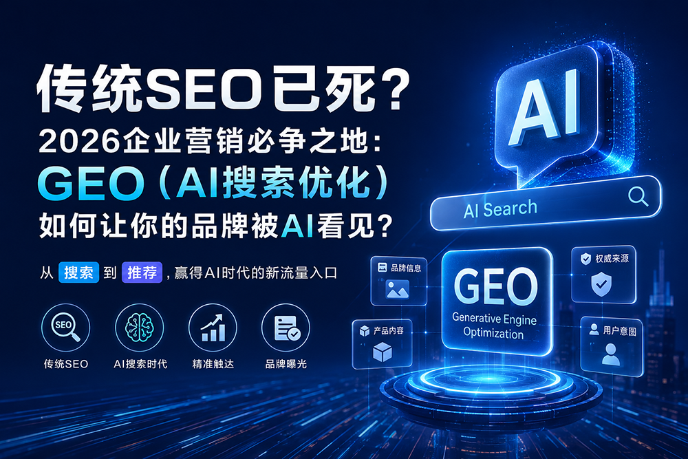 传统SEO已死？2026企业营销必争之地：GEO（AI搜索优化）如何让你的品牌被AI看见？