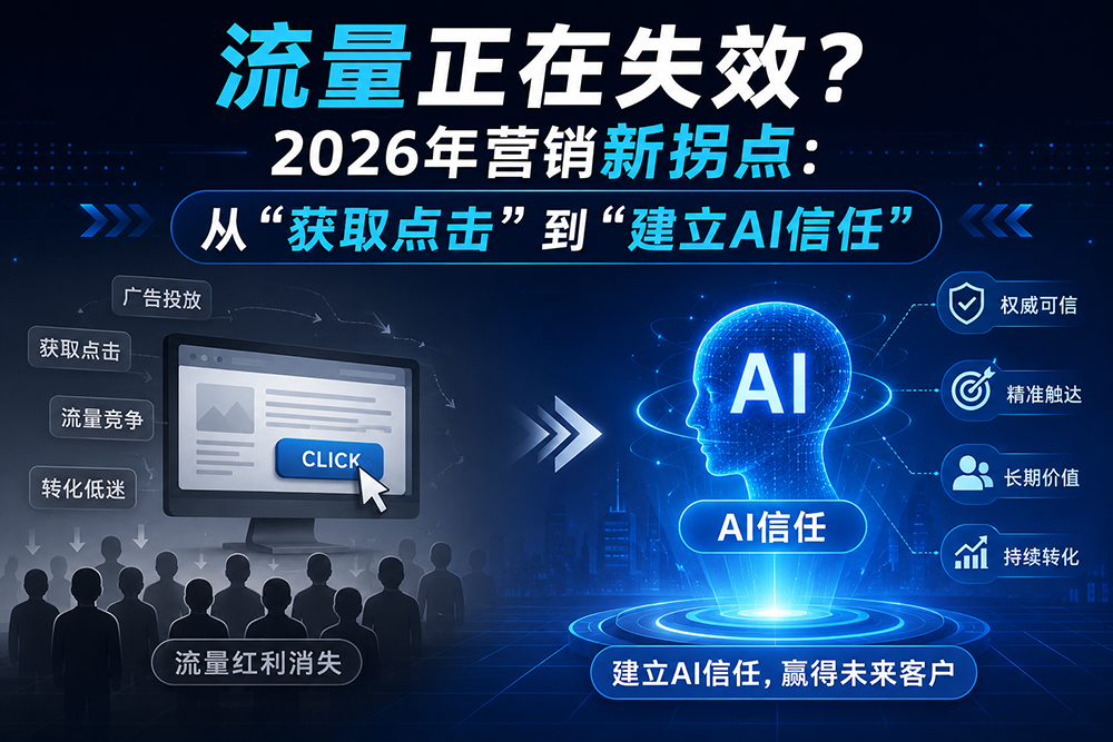 流量正在失效？2026年营销新拐点：从“获取点击”到“建立AI信任”