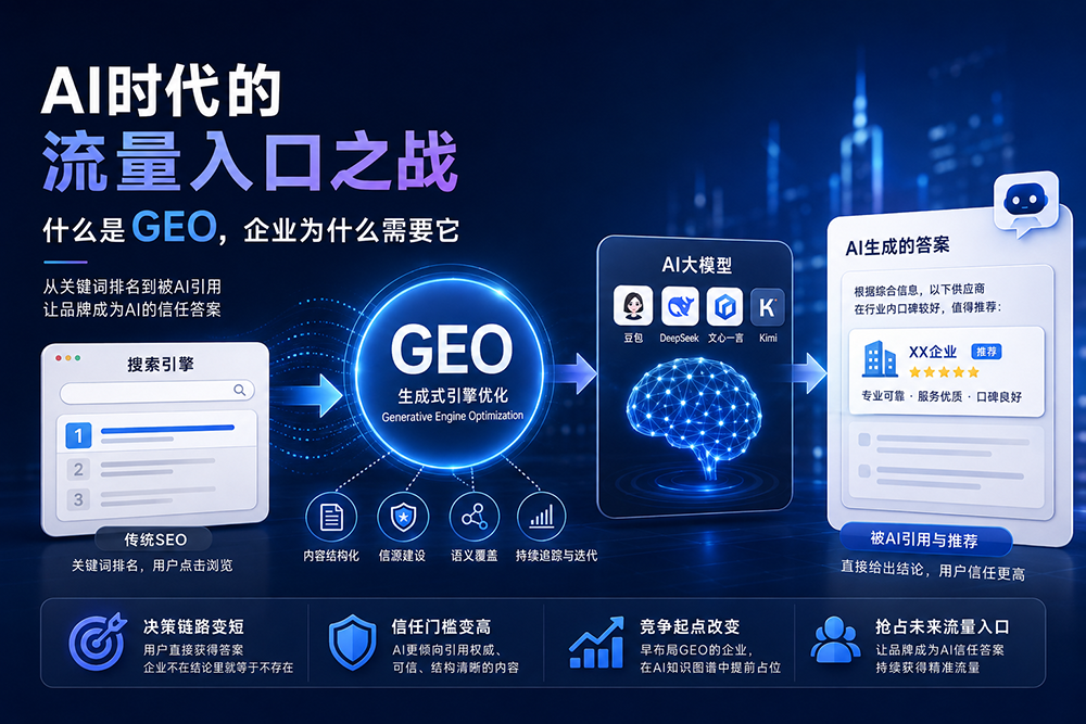 AI时代的流量入口之战:什么是GEO,企业为什么需要它